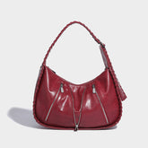 Pochette de bureau tendance en cuir souple avec texture de boulettes, petite, sous les bras